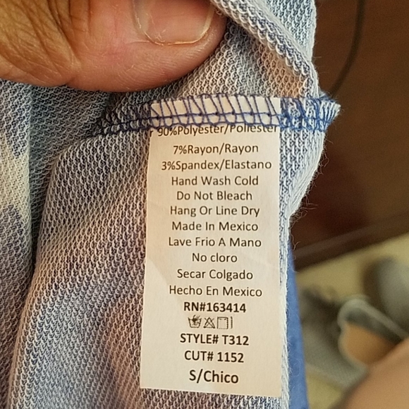 NWT, Saints21,0173,Blu white stars hoodie crop top, SUPER CUTE, Sz S - Picture 12 of 12